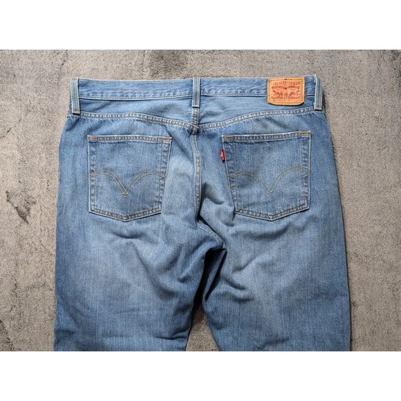 Levi's 501CT Button Fly Distressed Jeans Women's Size 32 Medium Wash - Picture 11 of 14